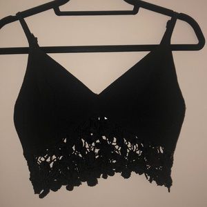 LF Floral Lace Crop Top